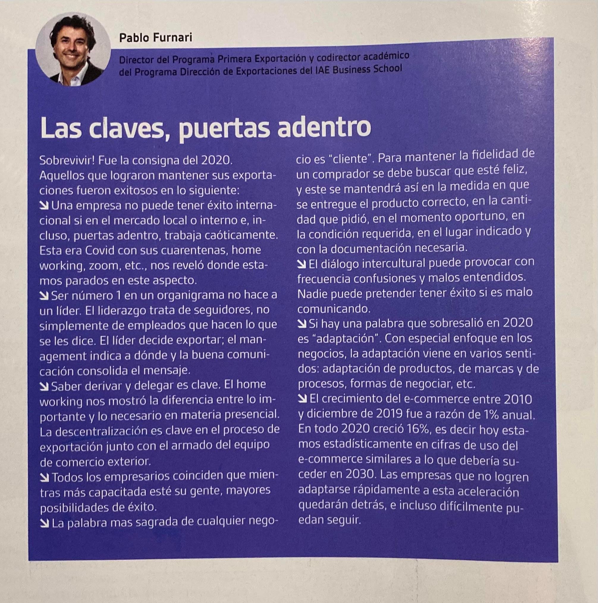 Nota Pablo Furnari - Clarín Pymes